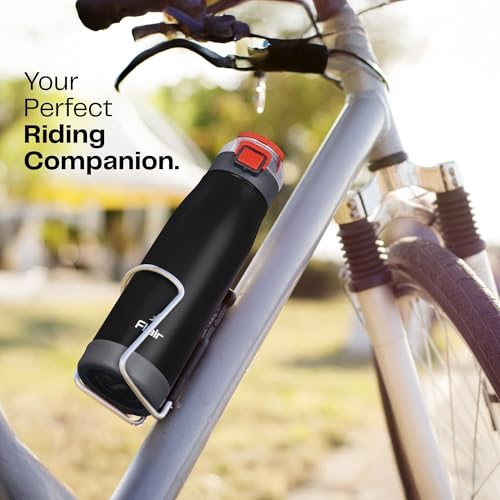 Image of FLAIR Sprint 750ml Vacuum Insulated Water Bottle - 304 Stainless Steel, Double Wall Thermos Flask, Leak-Proof, BPA-Free (Black)