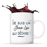 Tasse d'un Jean-Luc qui d�chire - Mug - Id�e Tasse Personnalisable Cadeau Anniversaire F�te Original Famille Travail D�part Coll�gue Retraite No�l.