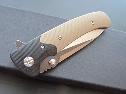 Eafengrow Ef67 Pocket Knife With Metal Clip,D2 Steel Blade G10 Handle Edc Folding Knife Tool Liner Lock For Tourist Outdoor Camping Hiking Tactical (Ef67-Desert) #TOP4