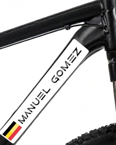 Autocollants personnalisés avec drapeau et nom à coller sur les vélos, scooters, motos, voitures et accessoires. Étiquettes en vinyle imperméables 100%...