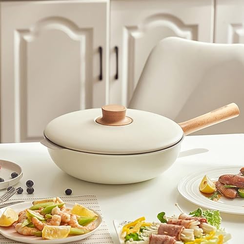 Wok de acero inoxidable con tapa de vidrio miniatura 4