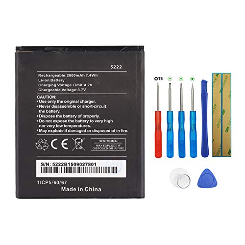 Swark Batterie Wiko 5222 compatible avec Wiko Rainbow Jam 4G / Rainbow Lite avec outils