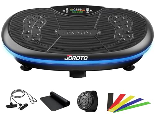 JOROTO Vibration Plate Exercise Machine, Upgraded 4D Vibration Plate with App, Triple Motor Vibration Machine for Lymphatic Drainage Weight Loss, Full Body Workout Sculpting Platform for Women