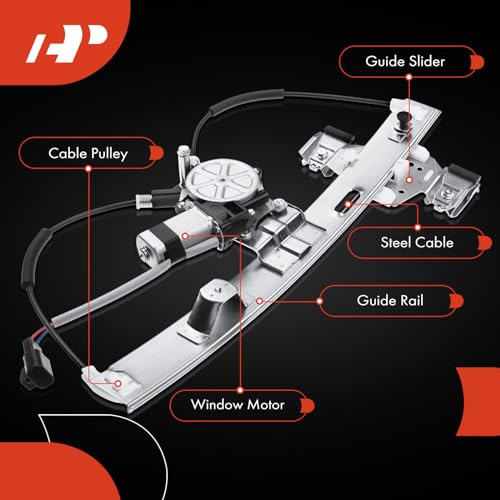 A-Premium Electric Power Window Regulator with Motor Compatible with Pontiac Grand Prix 2004-2008 Sedan Rear Right Passenger Side - Thumbnail 6