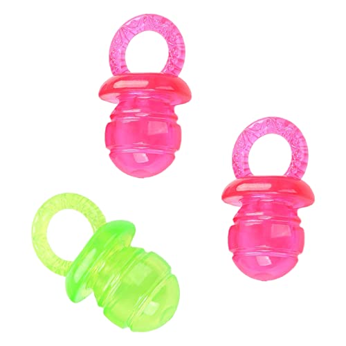 XINGYUXUXIN 3 Pieces Dog Chew Toys TPR Dog Teething Toys Pacifier Shape Dog Bite Toys for Dogs Indoor and Outdoor Training and Play