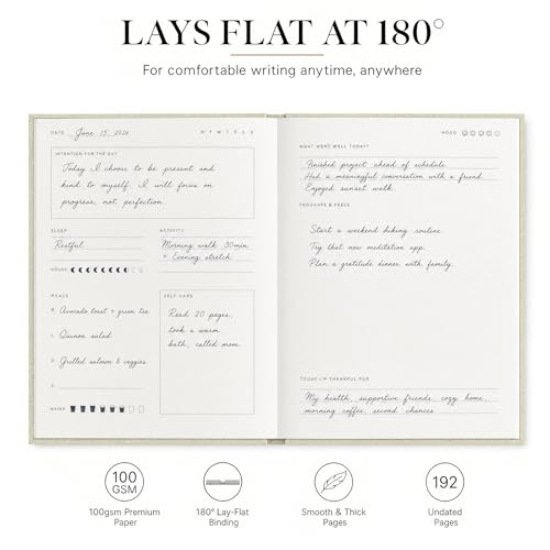 And Per Se Wellness Journal, Self Care & Daily Journal for Women, Mental Health Planner with Habit Tracker, Diet & Goals, Undated, Gift-Ready (Original Beige) - Image 3