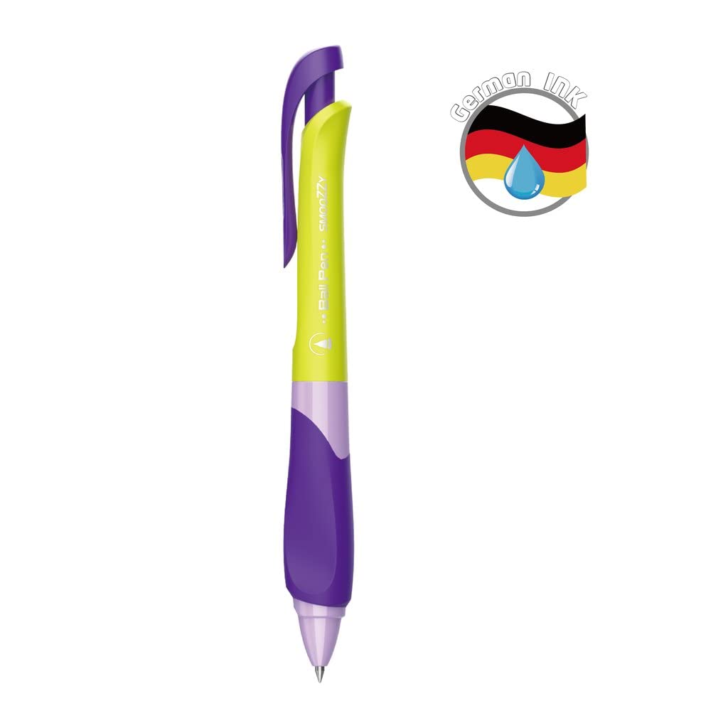 Bolígrafo Retráctil KEYROAD De 1.0 Mm - Mango Ergonómico Antideslizante, Tinta Azul, Con Orificio Para Colgar