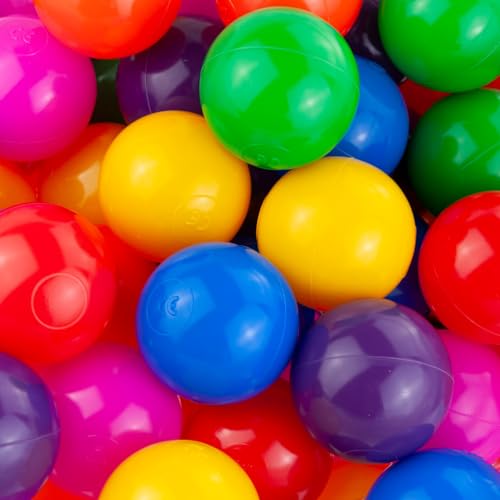 Martom Bunte Bälle für Bällebad 7/6cm Babybälle Plastikbälle Baby Spielbälle 100-2000 Stuck (6cm, 100, Stück)