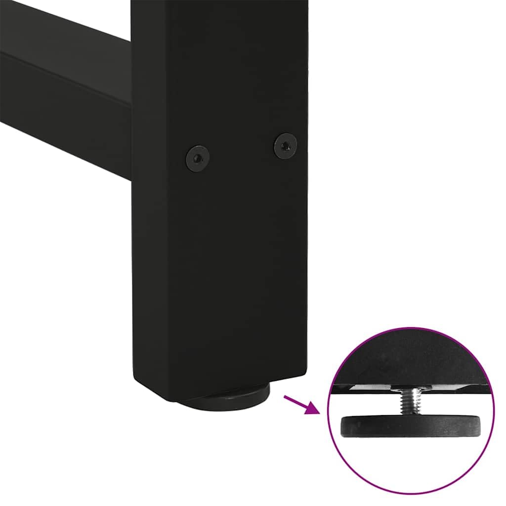 vidaXL Patas para Mesa de Bar Negras (2 Unidades, 50 x 90-91 cm, Acero)