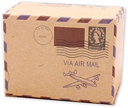 Miniatura 6 de Floratek 50 cajas de dulces de boda, recuerdos de fiesta de boda, nuevo diseño de sellos, caja de embalaje de chocolate de papel kraft vintage, caja