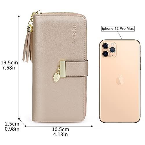 Image of RFID Wallets for Women with Multiple Card Slots and Cellphone Compartment, Womens Wallet