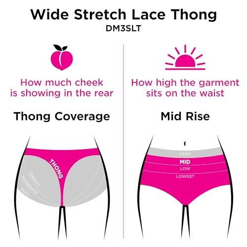 Image of Maidenform Women's Underwear Thongs Pack, 3-Pack, Thong Lace Underwear Women Pack, Sexy Wedding Lace Panties for Women
