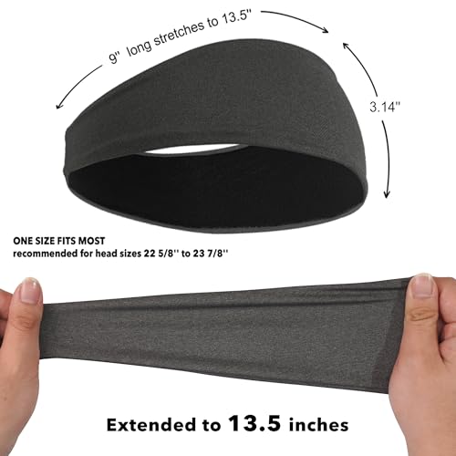 Image of 5 Pack Sports Headband for Men, Breathable Mesh Design, Reused & Washed Mens Headband Sweat Bands for Running Yoga Fitness Workout