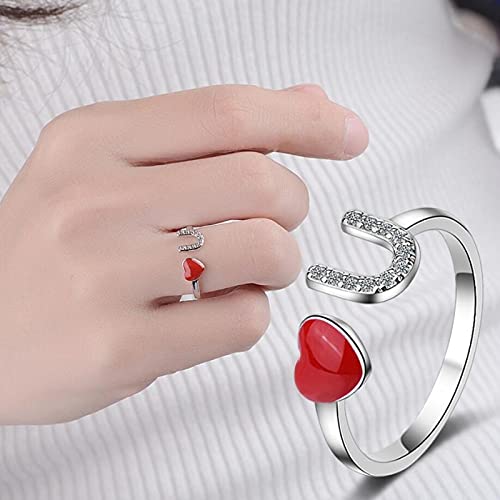 Bague réglable femmes argent S925 ouverture redimensionnable