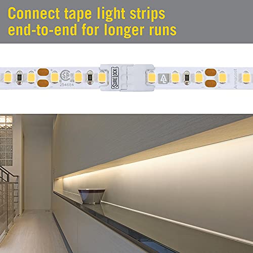Image of Armacost Lighting SureLock White LED Tape Light Splice Connector- 5 Pack. 560821