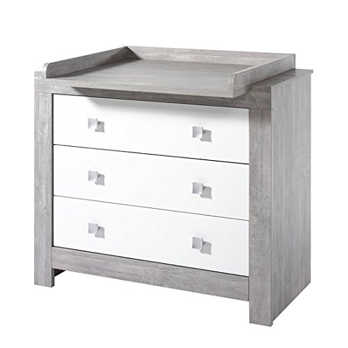 Schardt 05 790 22 00 Wickelkommode Nordic mit Wickelaufsatz Dekor driftwood/weiß