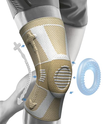 Image of NEENCA Professional Knee Brace for Pain Relief, Medical Knee Compression Sleeve, Knee Support with Horizontal Knit Tech for Meniscus Tear, ACL, Arthritis, Joint Pain, Runner, Workout- FSA /HSA APPROVED