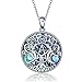 YFN Triple Lune Déesse Collier En Argent Sterling Pentagramme Pentacle Pendentif Collier Pagan Wiccan Amulette Magique Arbre de Vie Bijoux pour Femmes Hommes