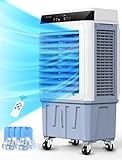 Air Choice Evaporative Air Cooler, 3-in-1 Swamp Cooler 2000CFM with 12H Timer, Remote Control, 4 Ice Packs & 7.9 Gal Water Tank, Humidifying, 3 Wind Speeds, Evaporative Cooler for Outdoor Indoor Use