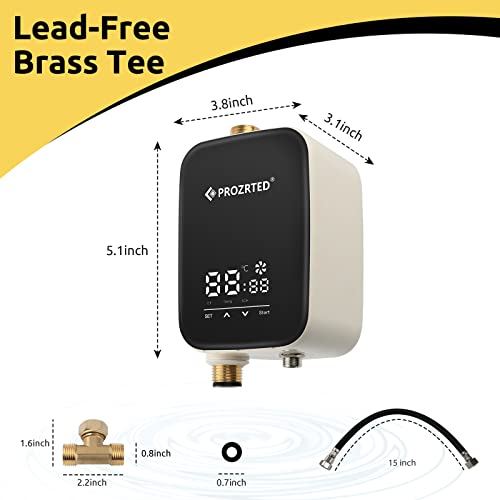 Prozrted Digital Smart Instant Hot Water Recirculating Pump Kit With Built-In Thermostat Timer Digital Screen Under Sink Recirculation Pump System Extremely Quiet Hbs24-12T thumb #4