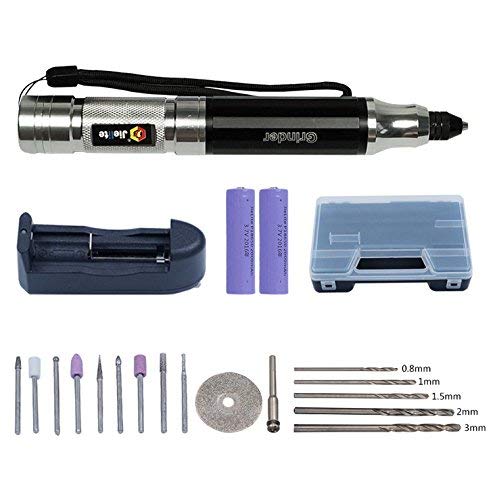 Hengwei Engraving Pen Portable Mini Rechargeable Electric Grinding Pen DIY Precision Pen Rotary Tool Grinding Accessories Kit for Carving Cutting Polishing Lettering Drilling Metal Wood Jewelry Glass
