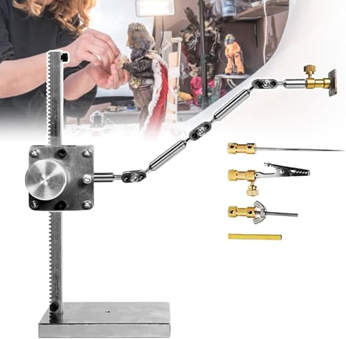 WLYPE Professional Stainless Steel Stop Motion Rig Arm Kit with 5 Connectors/25cm Arm Length/16 or 26cm Lifting Bracket for Studio Rigging System for Animation Models & Action Figures(H:26cm)
