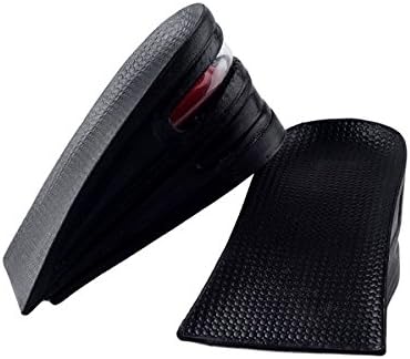 SINY® 3-Layer Shoe Insoles Height Increase Taller Pad Air Cushion for Men Women Black 6cm 2.5 inches