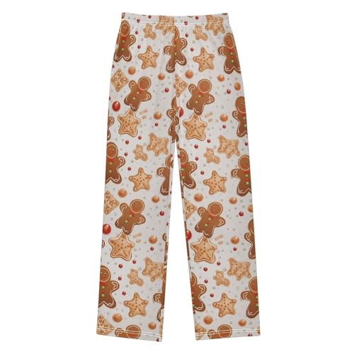 Christmas Pajama Pants Christmas Gingerbread Decoration Long Sleep Pants Lounge Bottoms
