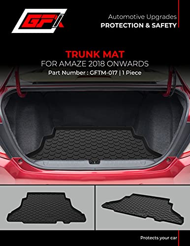 Image of GFX Luxury 3D car Trunk Mat /Boot Dicky Mats Waterproof and Antiskid Compatible with Honda Amaze 2018 Onward (Automatic /Manual)
