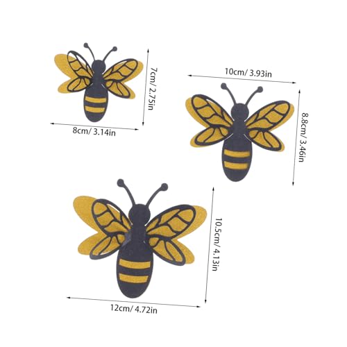 Vinilos Decorativos 3D Abejas Negro y Dorado Set 12 miniatura 2