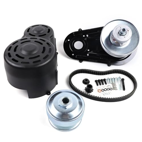 JDCEREN Go Kart 40 Series Torque Converter Kit Fits for Predator 420CC GX390 Engines 9-16HP with 1 Straight Crankshaft and 1/4 Keyway Driver Pulley