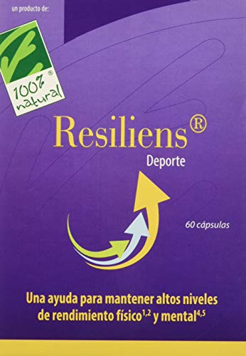 100% Natural - Resiliens Deporte Rendimiento Deportivo Cansancio Fatiga Estrés. 60 Cápsulas