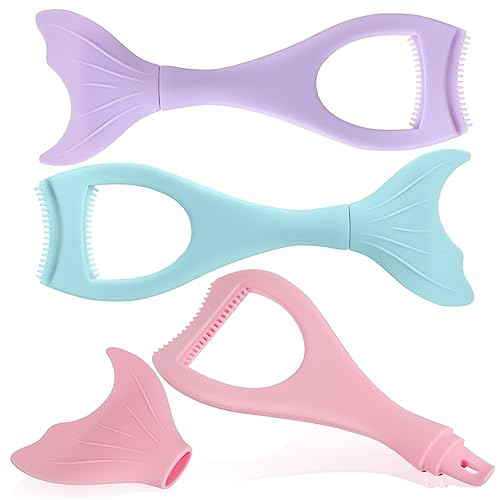 BESPORTBLE Mascara Guard for Eye Makeup 3pcs Lash Comb Mascara Shield Mermaid Makeup Tool Set