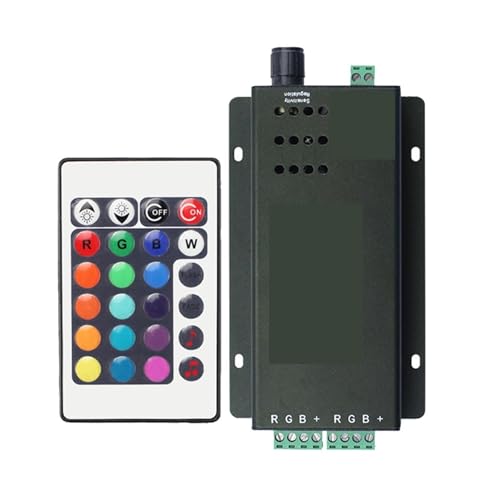 LED Controller Audio Voice Control Dimmer with 24 Key Remote Control, RGB 5050 2835 Color Light Strip