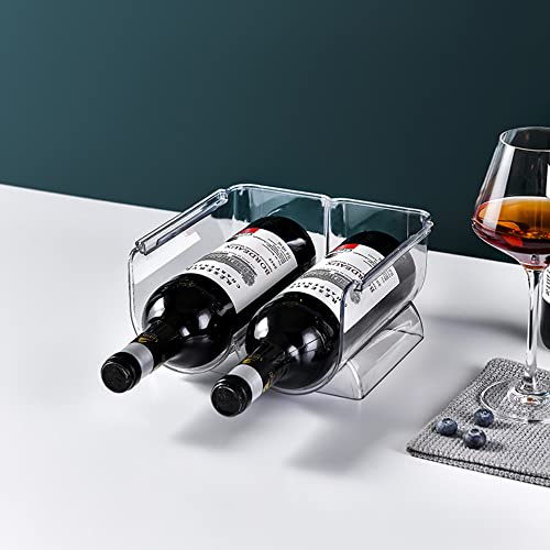fengman123 transparent Kunststoff Weinregal praktisches Wein und Flaschenregal freistehendes Regal für Weinflaschen oder andere Getränke Cover