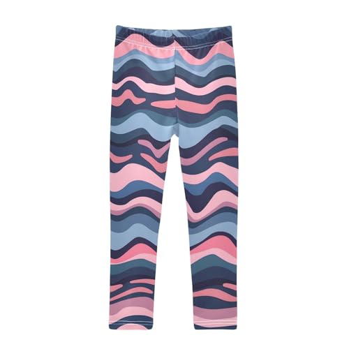 Toddler Girls Leggings Printed Yoga Pants Leggings Wave Ripples Lines for Kids