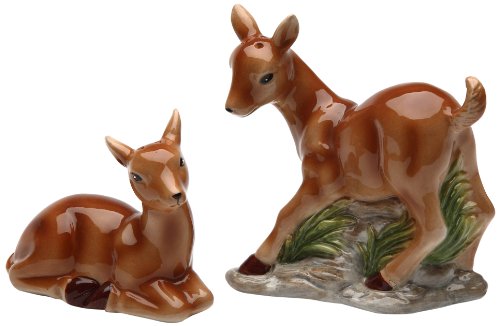 Cosmos Gifts Pair of Deer Salt and Pepper Set, 2-1/2-Inch