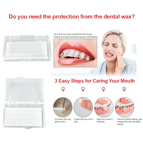 Image of Boxed Portable Orthodontic Care Kit Orthodontic Toothbrush Kit for Braces for Orthodontic Patient Travel Oral Care Kit Dental Travel Kit Interdental Brush Dental Wax Dental Floss (8 Pcs /Pack)-Blue