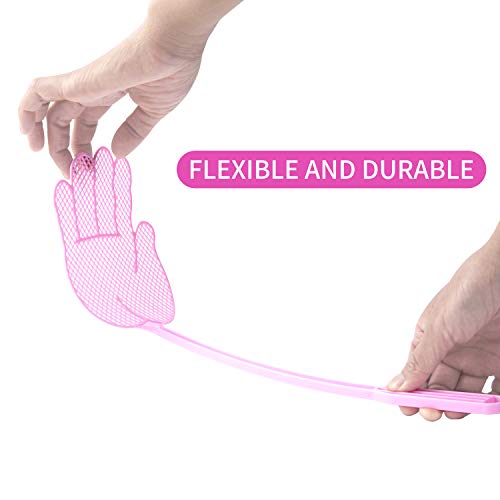 Dirza Fly Swatter - Long Handle - More Thicker Weight up to 1.09 OZs/One -Durable - Colorful Pack of 5