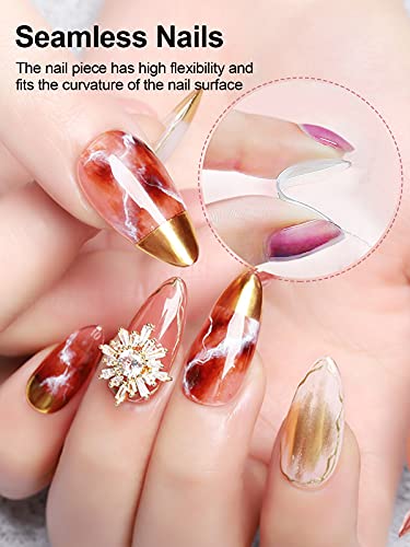 EBANKU Nagel Dual Forms Tipps mit 3 Style Dual Nail Forms,1 Gel Brush & Picker, 1 Nagelfeile, 10 Nagelspitzen Clip und… – Bild 5