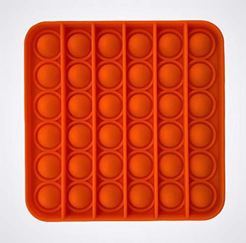 Image of LIVYU LIFE Push pop Bubble Fidget Toy, Stress Relief and Anti-Anxiety Tools Sensory Toy for Autism ADHD to Relieve Stress for Kids and Adults (Square-Orange)