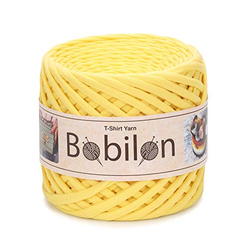 DIY T-Shirt Yarn Yellow 5-7 mm Cotton Cloth Yarn Spaghetti Yarn Zpagetti Yarn Home Textile Yarn DIY Knit Basket Crochet Bag Materials Crocheting Ribbon Yarn