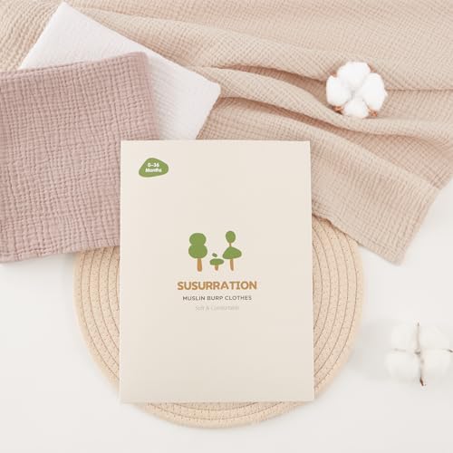 Susurration 4 Pack Large Muslin Burp Cloths for Baby Ultra Soft 100% Cotton by Susurration - Used condition - Image 7