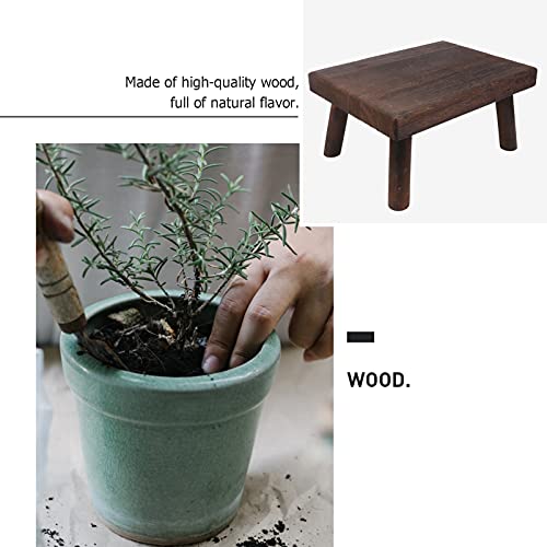 DOITOOL Estande de Plantas de Madeira Titular Vaso de Flores De Madeira Display Stand Rack Plantador