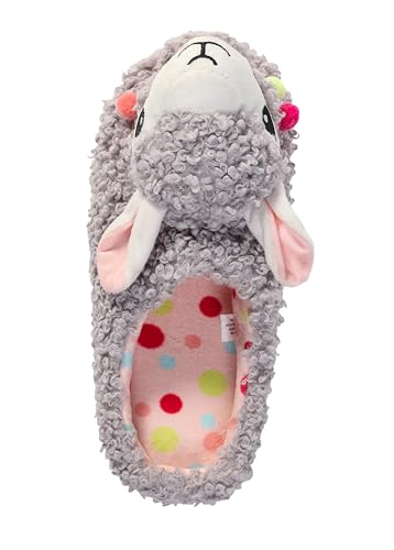 Image of Cute Animal Slippers - Soft Fuzzy Alpaca & Llama Memory Foam for Women - Indoor Warm Non-Slip Bedroom Slippers