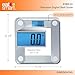 Eat Smart Digital Bathroom Scale with Extra Large Easy to Read Lighted Display, Accurate Weight Tracking, Includes Free Body Tape Measure, Grey and Clear