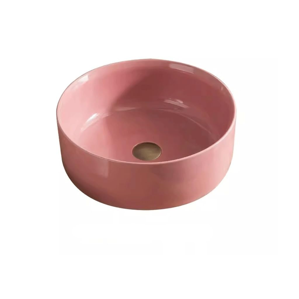 AYCDL Vanity Sink Basin Household Washbasin Bathroom Small Apartment Above Counter Washbasin Single Basin Courtyard Pool Basin Bathroom Vanity,A