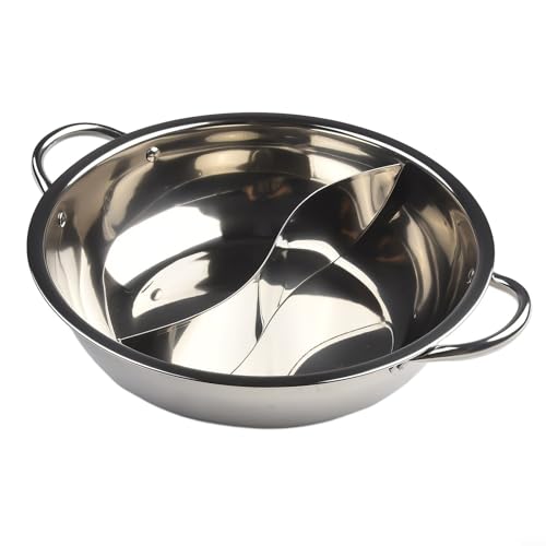 ReachMall Pentola doppia divisa, 28 cm/30 cm, in acciaio , per casa, cucina, zuppa (28 cm), 74L3272217A6D05GO7O0OSA2F70J6