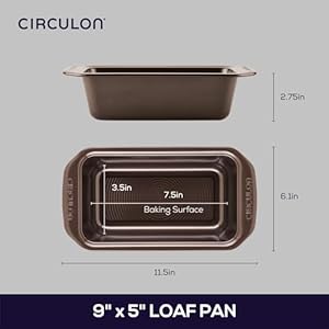  Circulon-46013-Circulon-Bakeware-MeatloafNonstick-Baking-Loaf-Pan-9-Inch-x-5-Inch-Chocolate-Brown