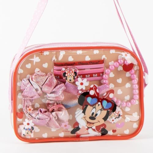 CERDÁ Life's Little Moments - Minnie Beauty Bag Set with Accessories for Girls - Minnie Bag Beauty Set for Game, Gift and Fantasy Moments